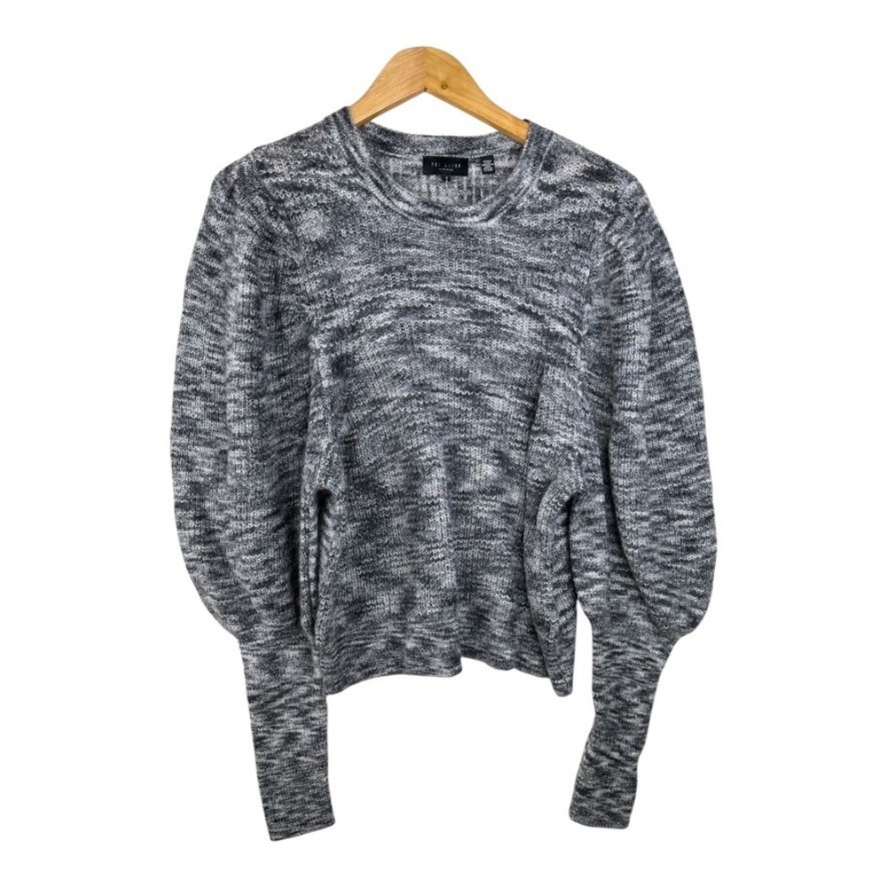 Ted Baker London Valma Juliet Sleeves Wool Mohair Blend Sweater‎ Dark Grey US 4